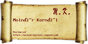 Molnár Kornél névjegykártya