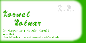 kornel molnar business card