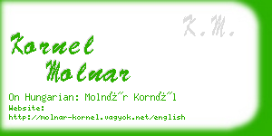 kornel molnar business card